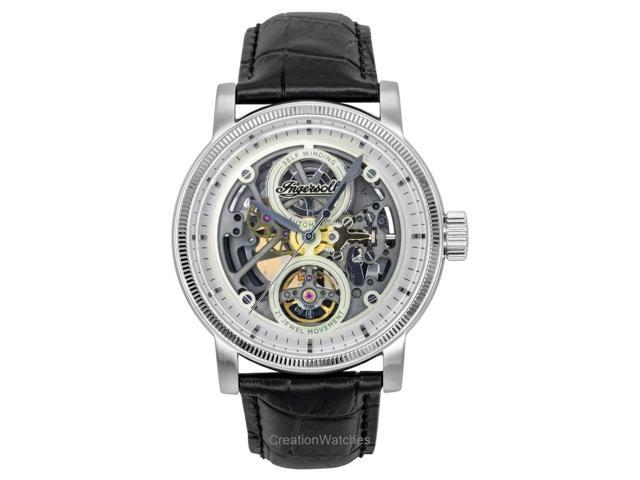 Ingersoll The Guy Leather Strap Grey Skeleton Dial Automatic I17501 Men'S Watch