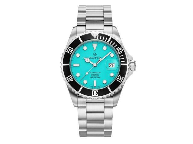 Grovana Key West Stainless Steel Ice Blue Dial Automatic Diver'S 1571.2131 300M Men'S Watch