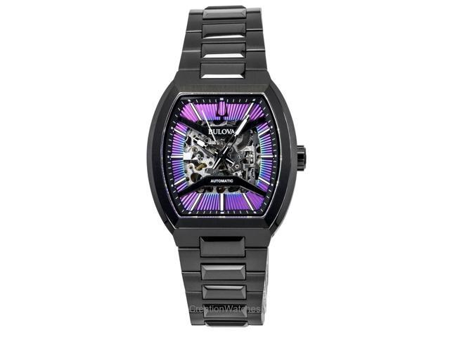 Bulova Maquina Stainless Steel Multicolor Semi-Skeleton Dial Automatic 98A320 MenS Watch