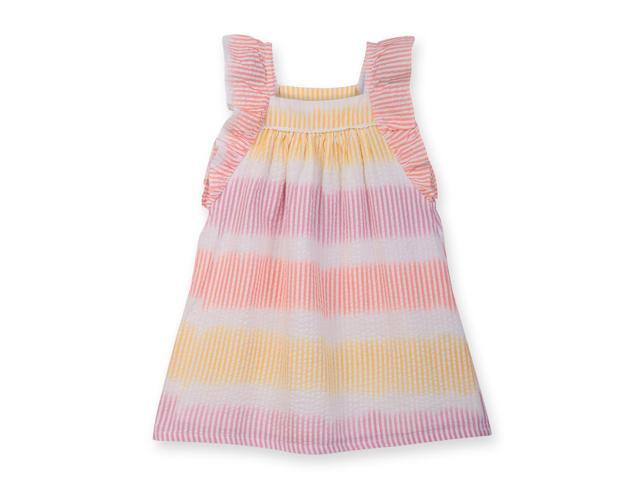 Beebay Seersucker frill sleeve dress Multi - Col - 5 Years