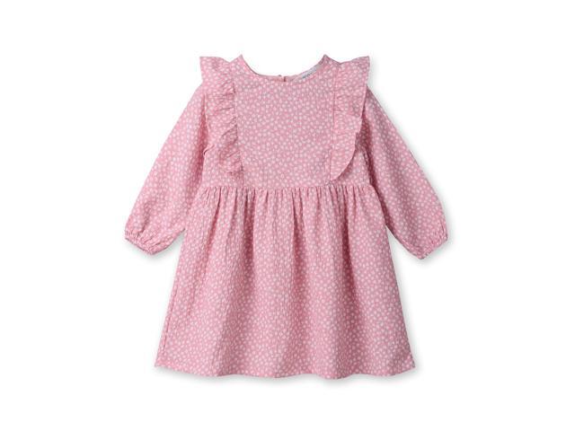 Beebay Abstract print ruffle dress Light Pink - 12-18 Months