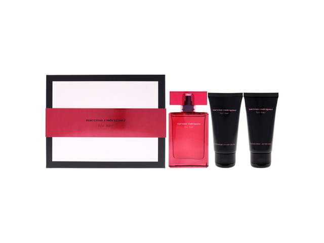 Narciso Rodriguez Intense by Narciso Rodriguez for Women - 3 Pc Gift Set 1.6oz EDP Spray, 1.6oz Body Lotion, 1.6oz Shower Gel