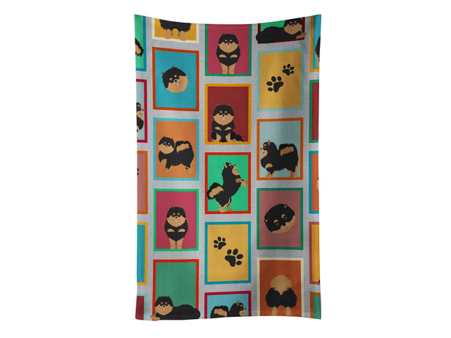 Lots of Black and Tan Pomeranian Kitchen Towel Dish Cloths Guest Hand Towel Decorative Bathroom Towel for Face,Tea, Dishcloth, Kitchen and Bath