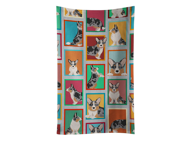 Lots of Blue Merle Welsh Cardigan Corgi Kitchen Towel Dish Cloths Guest Hand Towel Decorative Bathroom Towel for Face,Tea, Dishcloth, Kitchen and Bath