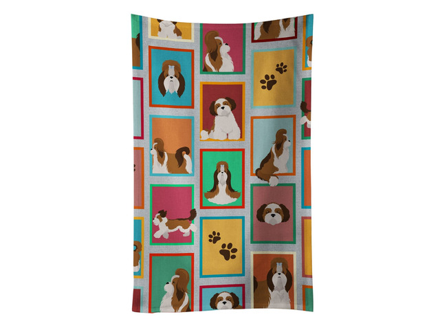 Lots of Shih Tzu Kitchen Towel Dish Cloths Guest Hand Towel Decorative Bathroom Towel for Face,Tea, Dishcloth, Kitchen and Bath