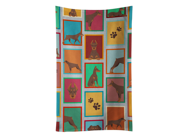 Lots of Red Doberman Pinscher Kitchen Towel Dish Cloths Guest Hand Towel Decorative Bathroom Towel for Face,Tea, Dishcloth, Kitchen and Bath