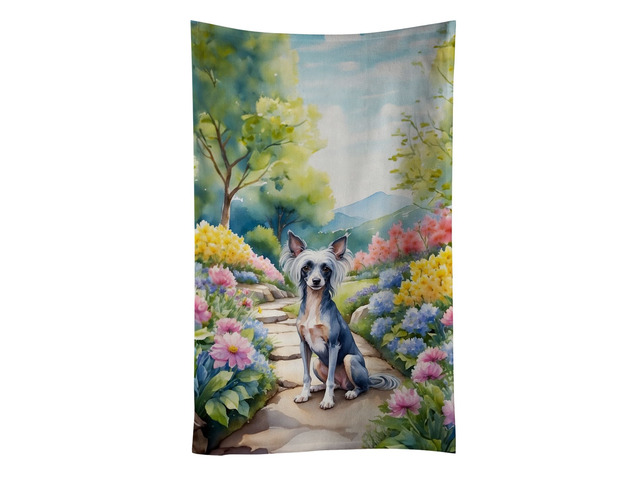 Chinese Crested Spring Path Kitchen Towel Dish Cloths Guest Hand Towel Decorative Bathroom Towel for Face,Tea, Dishcloth, Kitchen and Bath