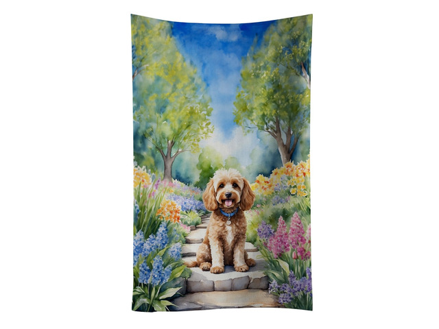 Cockapoo Spring Path Kitchen Towel Dish Cloths Guest Hand Towel Decorative Bathroom Towel for Face,Tea, Dishcloth, Kitchen and Bath