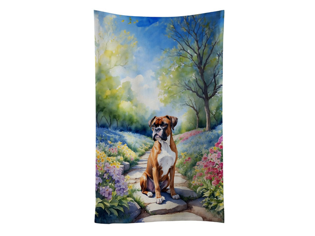 Boxer Spring Path Kitchen Towel Dish Cloths Guest Hand Towel Decorative Bathroom Towel for Face,Tea, Dishcloth, Kitchen and Bath