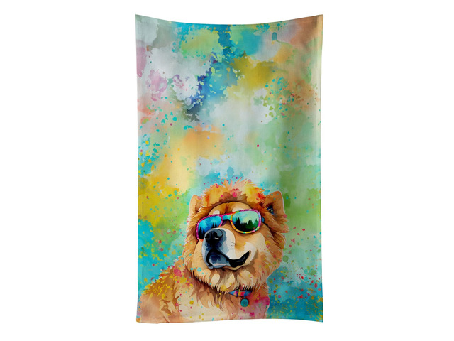 Chow Chow Hippie Dawg Kitchen Towel Dish Cloths Guest Hand Towel Decorative Bathroom Towel for Face,Tea, Dishcloth, Kitchen and Bath