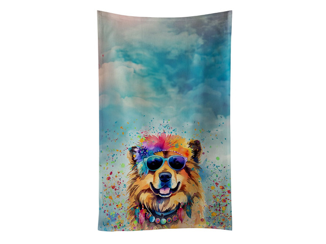 Chow Chow Hippie Dawg Kitchen Towel Dish Cloths Guest Hand Towel Decorative Bathroom Towel for Face,Tea, Dishcloth, Kitchen and Bath