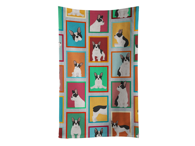 Lots of Black and White French Bulldog Kitchen Towel Dish Cloths Guest Hand Towel Decorative Bathroom Towel for Face,Tea, Dishcloth, Kitchen and Bath