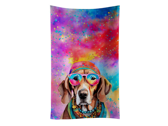 Weimaraner Hippie Dawg Kitchen Towel Dish Cloths Guest Hand Towel Decorative Bathroom Towel for Face,Tea, Dishcloth, Kitchen and Bath