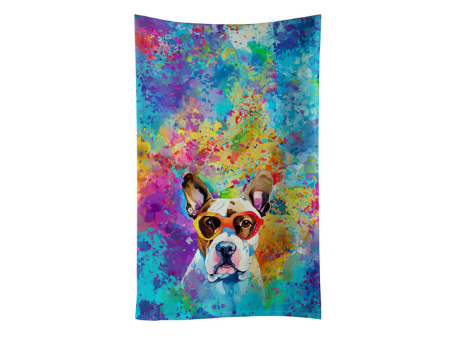 Boxer Hippie Dawg Kitchen Towel Dish Cloths Guest Hand Towel Decorative Bathroom Towel for Face,Tea, Dishcloth, Kitchen and Bath
