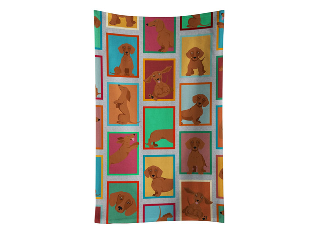 Lots of Red Dachshund Kitchen Towel Dish Cloths Guest Hand Towel Decorative Bathroom Towel for Face,Tea, Dishcloth, Kitchen and Bath