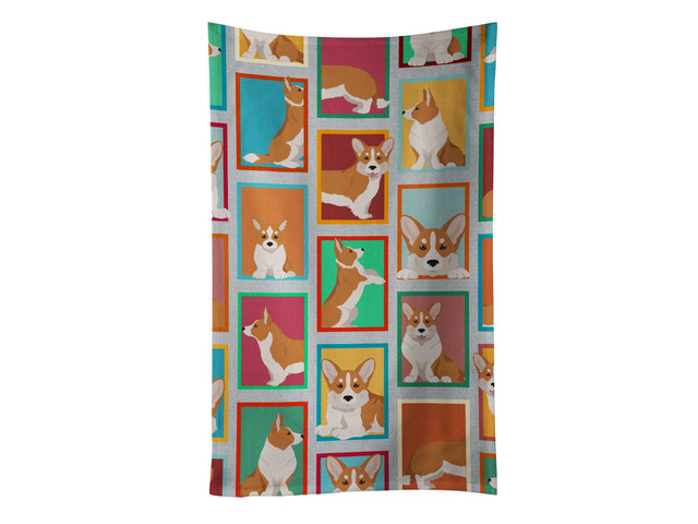 Lots of Red Cardigan Corgi Kitchen Towel Dish Cloths Guest Hand Towel Decorative Bathroom Towel for Face,Tea, Dishcloth, Kitchen and Bath