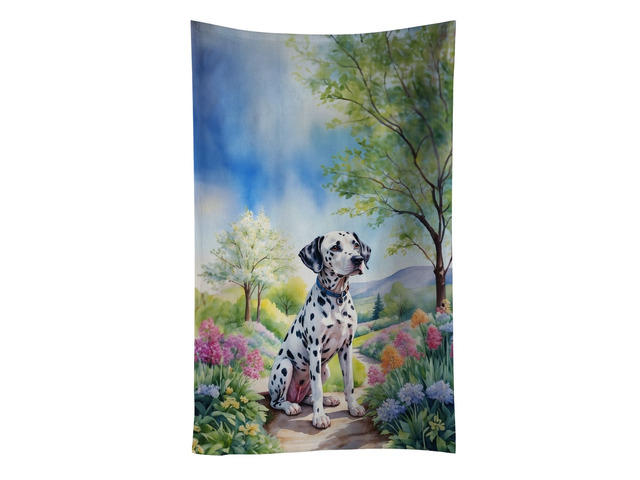 Dalmatian Spring Path Kitchen Towel Dish Cloths Guest Hand Towel Decorative Bathroom Towel for Face,Tea, Dishcloth, Kitchen and Bath