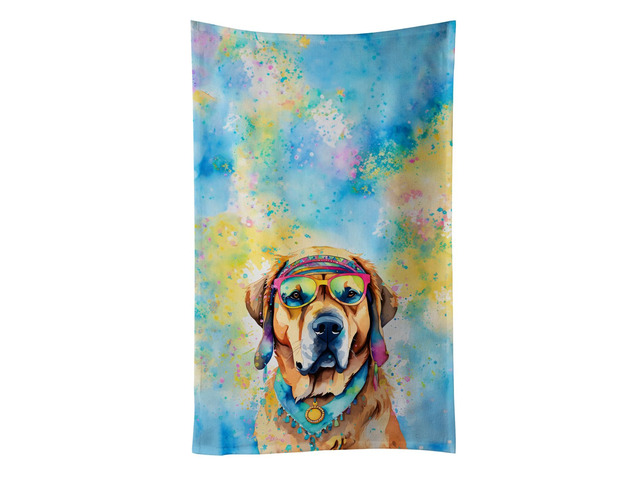 Mastiff Hippie Dawg Kitchen Towel Dish Cloths Guest Hand Towel Decorative Bathroom Towel for Face,Tea, Dishcloth, Kitchen and Bath