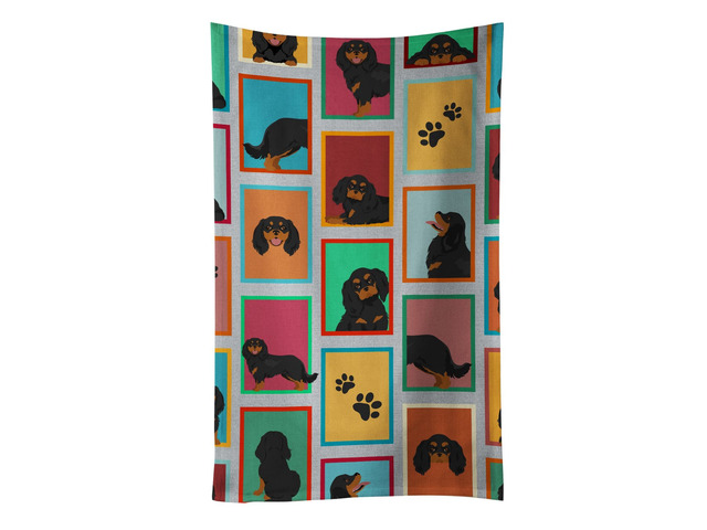Lots of Black and Tan Cavalier King Charles Spaniel Kitchen Towel Dish Cloths Guest Hand Towel Decorative Bathroom Towel for Face,Tea, Dishcloth,...