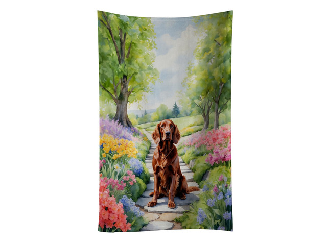 Irish Setter Spring Path Kitchen Towel Dish Cloths Guest Hand Towel Decorative Bathroom Towel for Face,Tea, Dishcloth, Kitchen and Bath