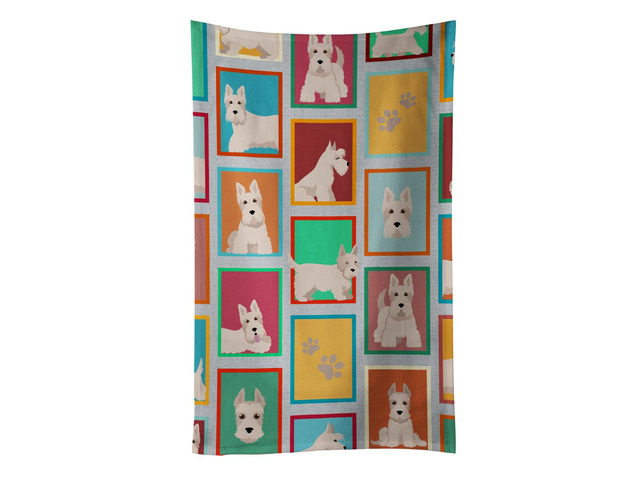 Lots of Wheaten Scottish Terrier Kitchen Towel Dish Cloths Guest Hand Towel Decorative Bathroom Towel for Face,Tea, Dishcloth, Kitchen and Bath