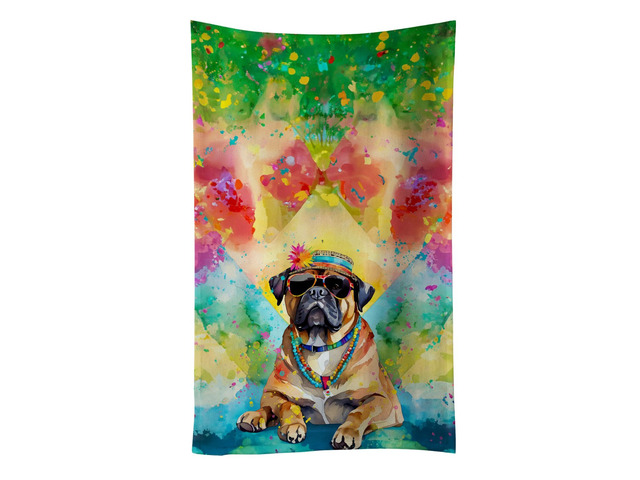 Cane Corso Hippie Dawg Kitchen Towel Dish Cloths Guest Hand Towel Decorative Bathroom Towel for Face,Tea, Dishcloth, Kitchen and Bath