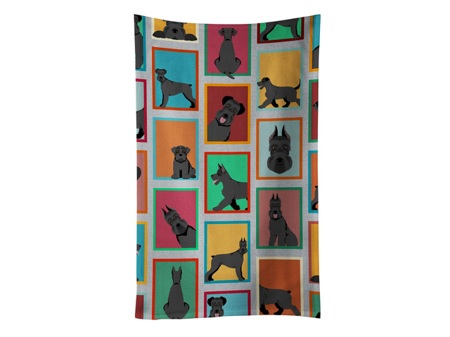 Lots of Black Schnauzer Kitchen Towel Dish Cloths Guest Hand Towel Decorative Bathroom Towel for Face,Tea, Dishcloth, Kitchen and Bath