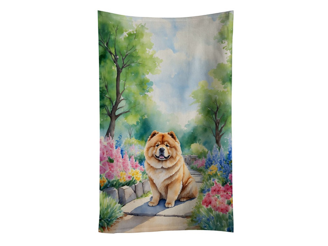 Chow Chow Spring Path Kitchen Towel Dish Cloths Guest Hand Towel Decorative Bathroom Towel for Face,Tea, Dishcloth, Kitchen and Bath