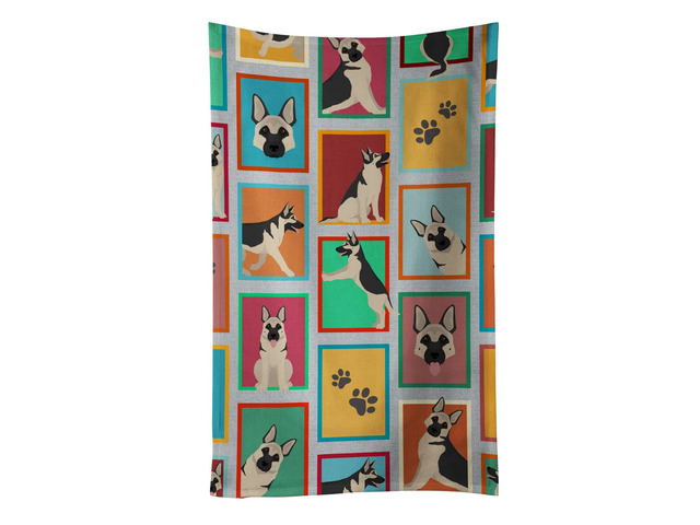 Lots of Black and Silver German Shepherd Kitchen Towel Dish Cloths Guest Hand Towel Decorative Bathroom Towel for Face,Tea, Dishcloth, Kitchen and...