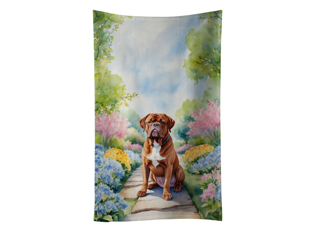 Dogue de Bordeaux Spring Path Kitchen Towel Dish Cloths Guest Hand Towel Decorative Bathroom Towel for Face,Tea, Dishcloth, Kitchen and Bath