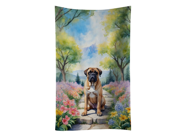 Bullmastiff Spring Path Kitchen Towel Dish Cloths Guest Hand Towel Decorative Bathroom Towel for Face,Tea, Dishcloth, Kitchen and Bath