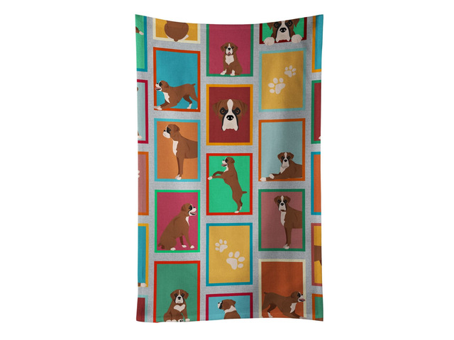 Lots of Flashy Fawn Boxer Kitchen Towel Dish Cloths Guest Hand Towel Decorative Bathroom Towel for Face,Tea, Dishcloth, Kitchen and Bath