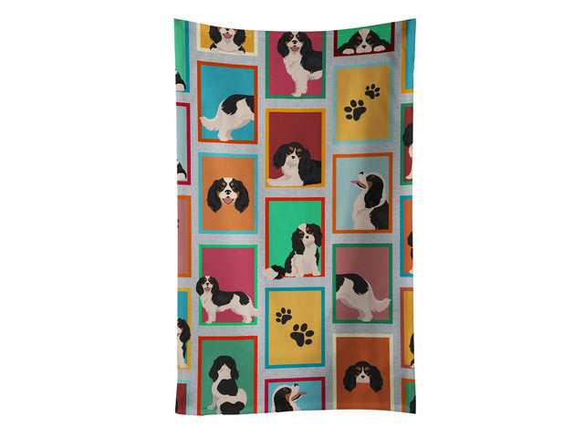 Lots of Tricolor Cavalier Spaniel Kitchen Towel Dish Cloths Guest Hand Towel Decorative Bathroom Towel for Face,Tea, Dishcloth, Kitchen and Bath