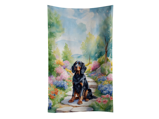 Gordon Setter Spring Path Kitchen Towel Dish Cloths Guest Hand Towel Decorative Bathroom Towel for Face,Tea, Dishcloth, Kitchen and Bath