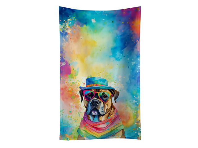 Cane Corso Hippie Dawg Kitchen Towel Dish Cloths Guest Hand Towel Decorative Bathroom Towel for Face,Tea, Dishcloth, Kitchen and Bath