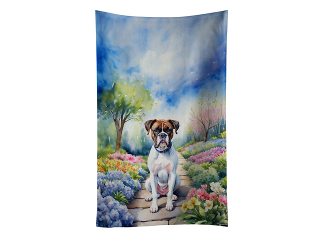 Boxer Spring Path Kitchen Towel Dish Cloths Guest Hand Towel Decorative Bathroom Towel for Face,Tea, Dishcloth, Kitchen and Bath