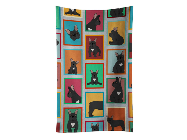 Lots of Black French Bulldog Kitchen Towel Dish Cloths Guest Hand Towel Decorative Bathroom Towel for Face,Tea, Dishcloth, Kitchen and Bath
