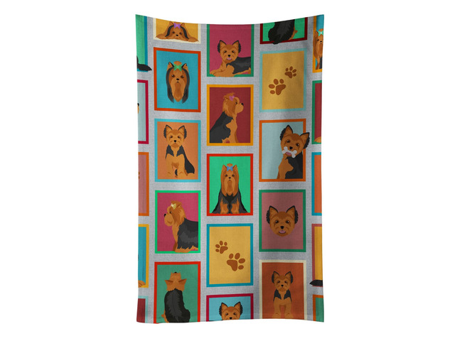 Lots of Black and Tan Yorkie Kitchen Towel Dish Cloths Guest Hand Towel Decorative Bathroom Towel for Face,Tea, Dishcloth, Kitchen and Bath