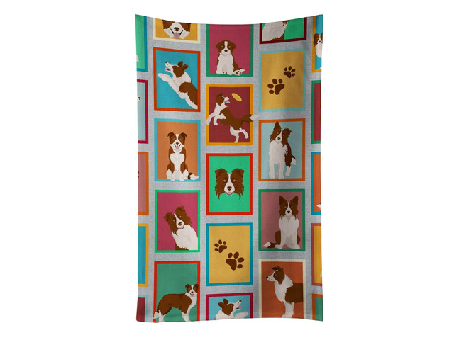 Lots of Red Border Collie Kitchen Towel Dish Cloths Guest Hand Towel Decorative Bathroom Towel for Face,Tea, Dishcloth, Kitchen and Bath