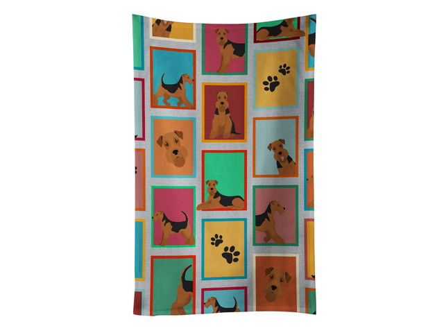 Lots of Airedale Terrier Kitchen Towel Dish Cloths Guest Hand Towel Decorative Bathroom Towel for Face,Tea, Dishcloth, Kitchen and Bath