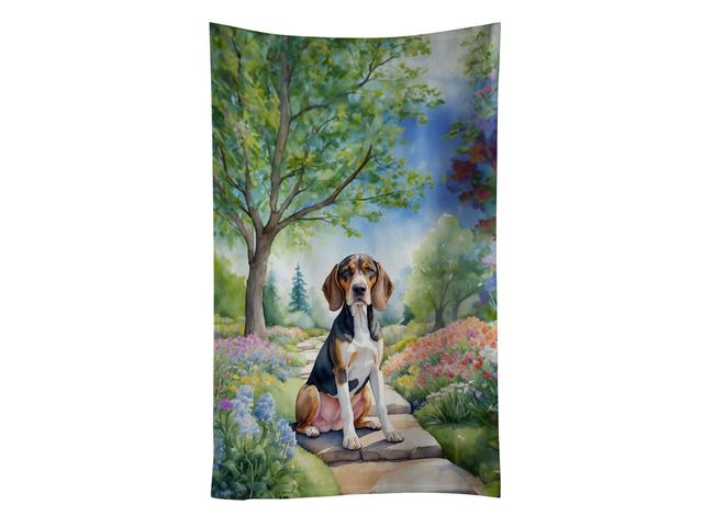 American English Coonhound Spring Garden Kitchen Towel Dish Cloths Guest Hand Towel Decorative Bathroom Towel for Face,Tea, Dishcloth, Kitchen and...