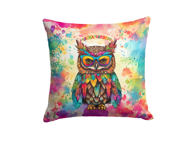 NEW Hippie Animal Owl Throw Pillow Machine Washable, Indoor Outdoor Decorative Pillow for Couch, Bed or Patio, 18Hx18W