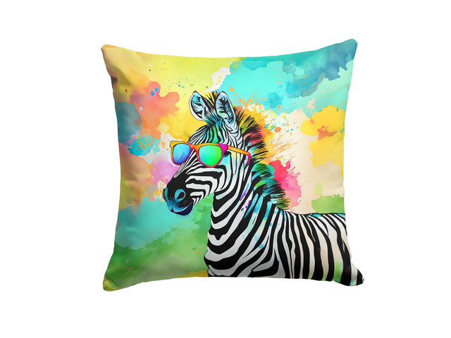 NEW Hippie Animal Zebra Throw Pillow Machine Washable, Indoor Outdoor Decorative Pillow for Couch, Bed or Patio, 18Hx18W