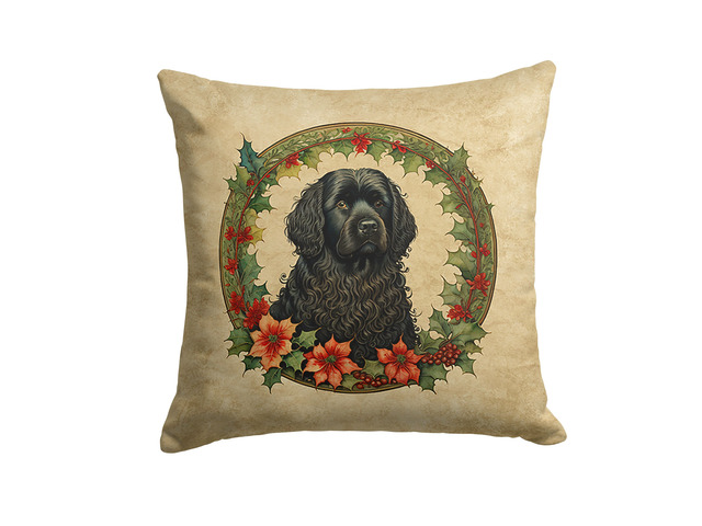 Puli Christmas Flowers Throw Pillow Machine Washable, Indoor Outdoor Decorative Pillow for Couch, Bed or Patio, 18Hx18W
