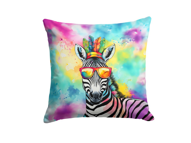 NEW Hippie Animal Zebra Throw Pillow Machine Washable, Indoor Outdoor Decorative Pillow for Couch, Bed or Patio, 18Hx18W