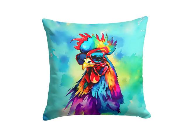 NEW Hippie Animal Rooster Throw Pillow Machine Washable, Indoor Outdoor Decorative Pillow for Couch, Bed or Patio, 18Hx18W