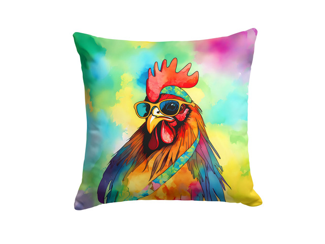 NEW Hippie Animal Rooster Throw Pillow Machine Washable, Indoor Outdoor Decorative Pillow for Couch, Bed or Patio, 18Hx18W