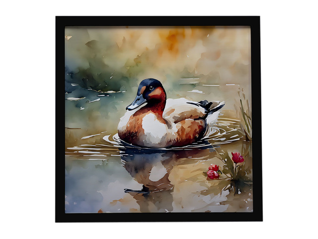 Canvasback Framed Metal Print Bathroom, Kitchen, Office, Home Decor Wall Art Ready to Hang, Square, 8X8
