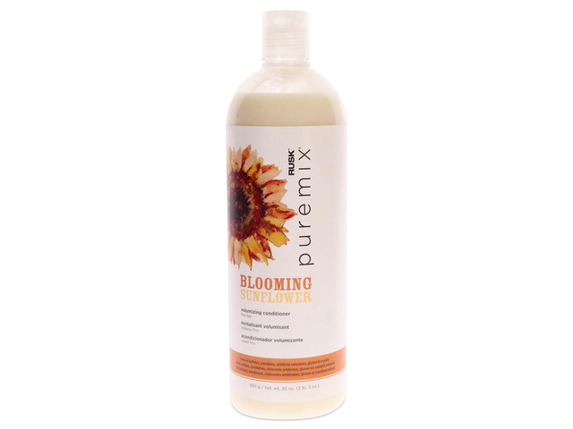 RUSK Puremix Blooming Sunfl. ower Volumizing Conditioner, Adds Lift, and Body, Thickening Treatment for Thin Hair 35 oz
