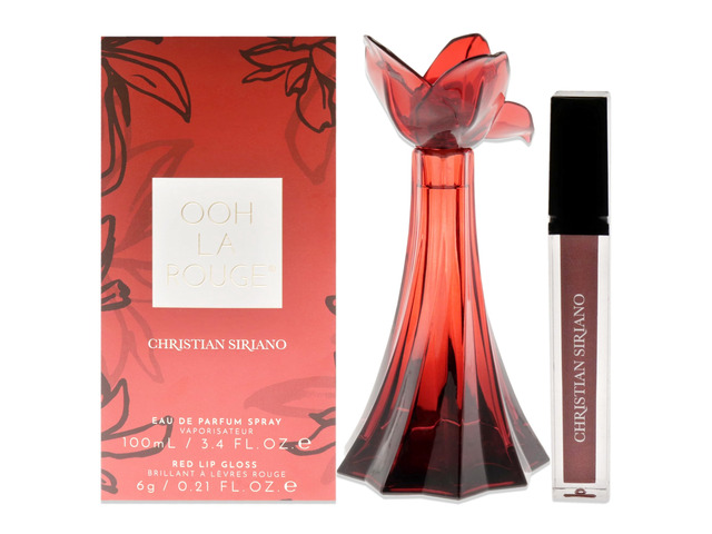 Christian Siriano Ooh La Rouge for Women - 2 Pc Gift Set 3.4 oz EDP Spray, 0.21oz Red Lip Gloss